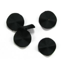Figurină acoperită cu cauciuc cu margele 27x7mm Gaură 1,5mm Negru -50g ~ 19buc