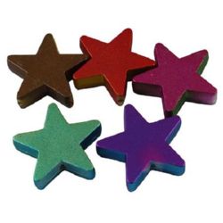 Rubber coated star bead 27 mm hole 2 mm color - 50 g ~ 20 pieces