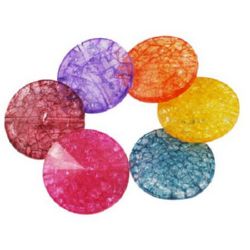 Margele monede crăpate 25x9 mm gaură 2 mm mix -48 grame ~ 18 bucăți