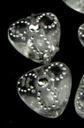 Transparent plastic bead with imitation of pebbles10x9 mm hole 1.5 mm - 50 grams ~ 270 pieces