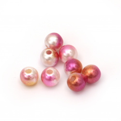 Bile de melanj de margele 8 mm gaură 2 mm culoare MIX -50 grame ~ 235 bucăți