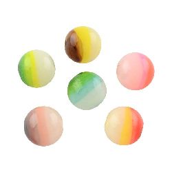 Acrylic Beads Ball 10 mm hole 2 mm color melange -20 pieces ± 10 grams