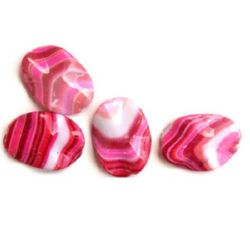 Plastic Painted Beads, color 96 for DIY making accessories and jewelry 38x28 mm - 3 pieces - 15 grams