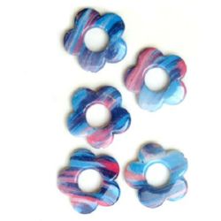 Plastic Painted Beads, color 151 for DIY making accessories and jewelry 3 mm - 4 pieces - 11 grams
