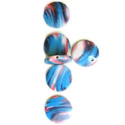 Plastic Painted Beads, color 151 for DIY making accessories and jewelry 3 mm - 3 pieces - 14 grams