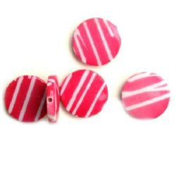 Plastic Painted Beads, color 9 for DIY making accessories and jewelry 3 mm  -3 pieces - 14 grams