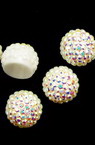 Cabochon Beads, Half Round for Gluing, DIY, Clothes, Jewellery 8mm white