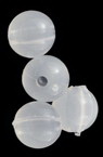 Bead imitation jelly ball 8 mm hole 1.5 mm white - 20 grams ~70 pieces