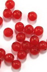 Plastic Ball Bead, Jelly Imitation, 8 mm, Hole: 1.5 mm, Red -20 grams ~70 pieces