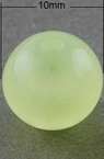 Beads imitation jelly ball 10 mm hole 2 mm green light - 20 grams ± 37 pieces