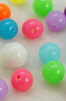 Acrylic round solid beads for jewelry making 6 mm hole 1 mm mixed colors - 50 grams ~ 470 pieces