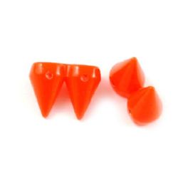 Acrylic cone solid bead for jewelry making 15x19x10 mm hole 1.5 mm red - 20 grams ±16 pieces