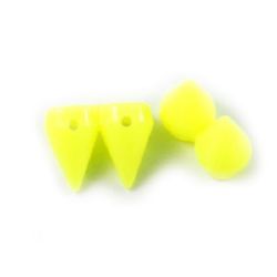 Acrylic cone solid bead for jewelry making 15x19x10 mm hole 1.5 mm yellow - 20 grams ~ 16 pieces