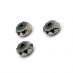 Bead imitation hematite washer multiwall 8x4 mm hole 1.5 mm -20 grams ~ 165 pieces