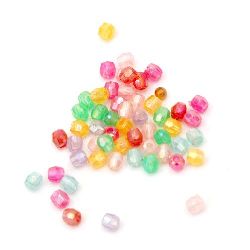 Bead faceted crystal rhombus 5x4 mm hole 1 mm mix arc -50 grams ~ 1840 pieces