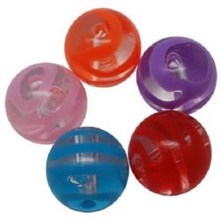 Stoc epuizat. Primeste notificare pe email cand produsul revine in stoc Margele cristal gaură 15 mm 2,5 mm pictate MIX -20 grame ~ 9 bucăți