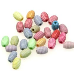 Bead, Faded Color, cylinder 7x5 mm hole 1.5 mm MIX - 50 grams ~ 420 pieces