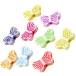 Butterfly bead Faded Color 8x13x4 mm hole 1 mm MIX - 50 grams ~ 160 pieces