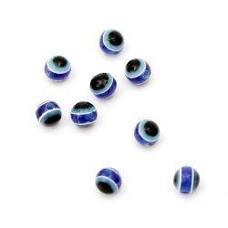 Evil eye, Beads, Round, Resin, Hole size 1mm, 5mm, 50pcs