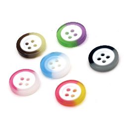 Nasture de cauciuc gaură de 13x3 mm 1 mm două culori MIX -10 bucăți