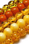 Resin round beads strand 6 mm hole 1 mm ~ 64 pieces