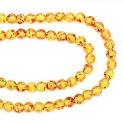 Resin round beads strand 6 mm hole 1 mm ~ 64 pieces