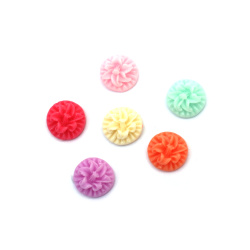 Bead Resin Type Cabochon, Flower, 14x5.5 mm, MIX - 10 Pieces