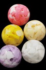 RESIN Colorful Ball, 16 mm, Hole: 3 mm, MIX -5 pieces
