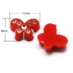 Pietricele cu fluture 11x9x3 mm cabochon MIX -20 grame ~ 95 buc