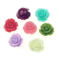 Cauciuc trandafir 10x14 mm orificiu 1 mm colorat -10 bucăți