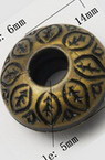 Margele Antic saiba  14x6 gaura 5 mm culoare bronz antic -50 grame ~ 78 buc