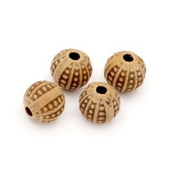Antique acrylic ball bead 8x8 mm hole 1.5 mm brown - 50 grams ~ 145 pieces