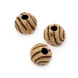 Antique acrylic round  beads 7 mm hole 2 mm brown - 50 grams ~ 186 pieces