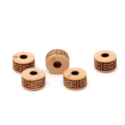 Antique acrylic washer bead 8x5 mm hole 2.5 mm brown - 50 grams ± 160 pieces