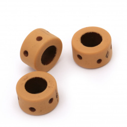 Antique Вasher Bead, 14x8 mm, Hole: 7 mm, Orange - 50 grams ~ 40 pieces
