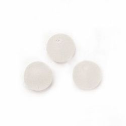 Bead transparent ball 8 mm hole 2 mm matte white -20 grams ~ 80 pieces