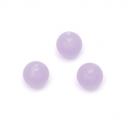 Transparent bead, 8 mm, hole 2 mm, matte, color purple - 20 grams, approximately 80 pieces