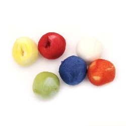 Colored Cotton Beads, 18 mm, Hole: 3 mm, MIX - 50 pieces