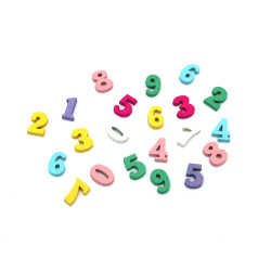 Wooden Numbers 18x4 mm, MIX ~ 50 pieces