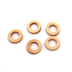 Natural Wood Ring Beads / 18x4 mm, Hole: 1 mm - 10 pieces