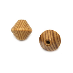 Double Cone Wood Bead / 28x29 mm, Hole: 5.5 mm - 4 pieces