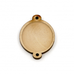 Stoc epuizat. Primeste notificare pe email cand produsul revine in stoc Element de conectare baza din lemn 29x23x4,5 mm țigla 20 mm gaura 1,5 mm culoare lemn -5 piese