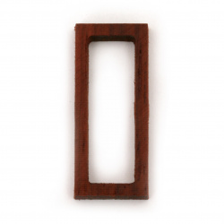 Rectangular Wooden Frame / Base for Medallion made of Solid Sandalwood, 35x15x5 mm 