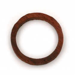 Основа за медальон рамка от масивно сандалово дърво ръчно боядисана 28x28x5 мм кръг