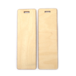 Separator de cărți din lemn 50x160x2.5 mm, gaură 14x3.5 mm, culoare lemn - 5 bucăți