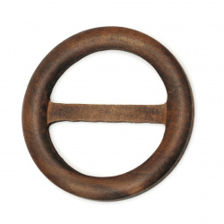 Wooden Belt buckle 80x7 mm hole 56x26 mm color brown