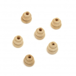 Natural Unfinished Wooden Bead for DIY Jewelry and Crafts 8x8 mm hole 2.5 mm color wood -  20 pieces
