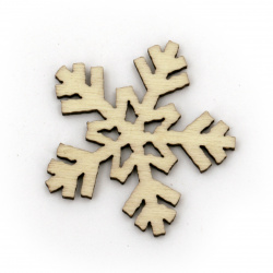 Figurine tree snowflake 27x27x2 mm color tree -10 pieces