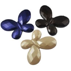 Acrylic butterfly solid beads for jewelry making 34.5x44x7 mm hole 2.5 mm color - 50 g. ~ 8 pieces