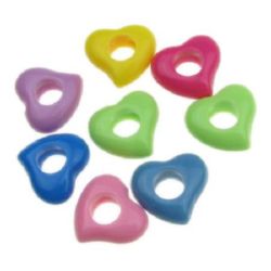 Stoc epuizat. Primeste notificare pe email cand produsul revine in stoc Inimă soloda 12x13x5 mm cu o gaură 5 mm MIX -50 grame